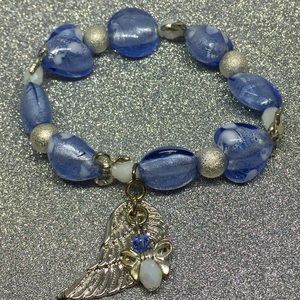 Blue Murano glass bracelet